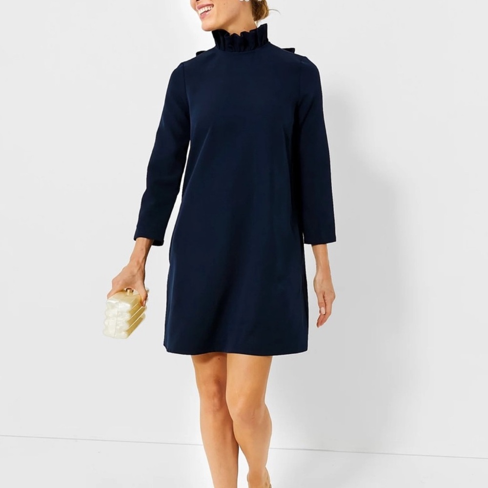 Tuckernuck Blue A-line Mock Neck Dress